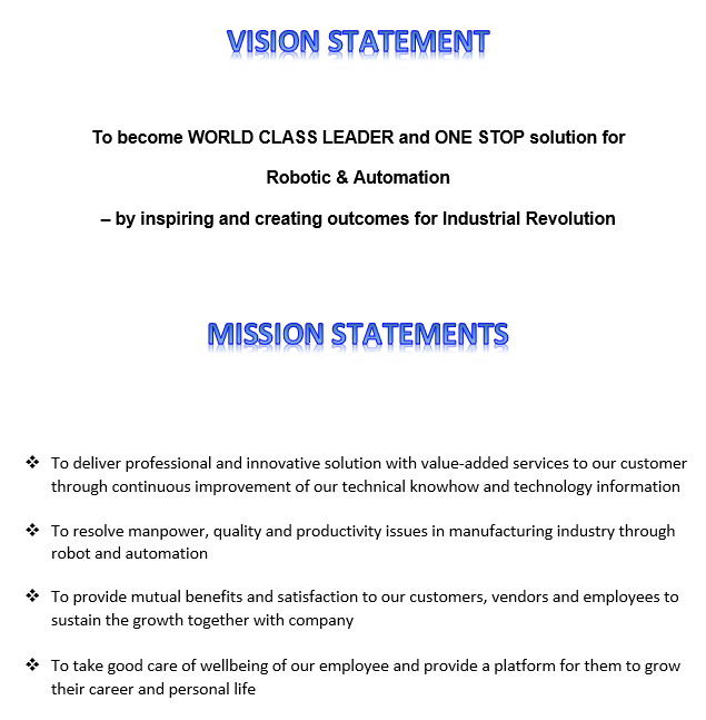 Vision & Mission Statement - GET Technologies Sdn Bhd